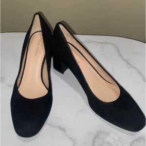 Elegant Black Suede Heels